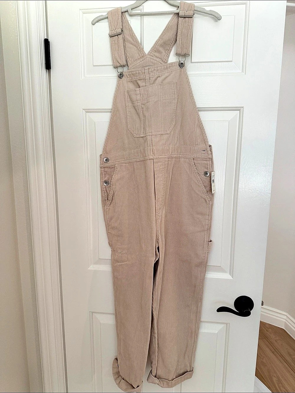 Brixton Christina Crop Overall Corduroy Pink Small